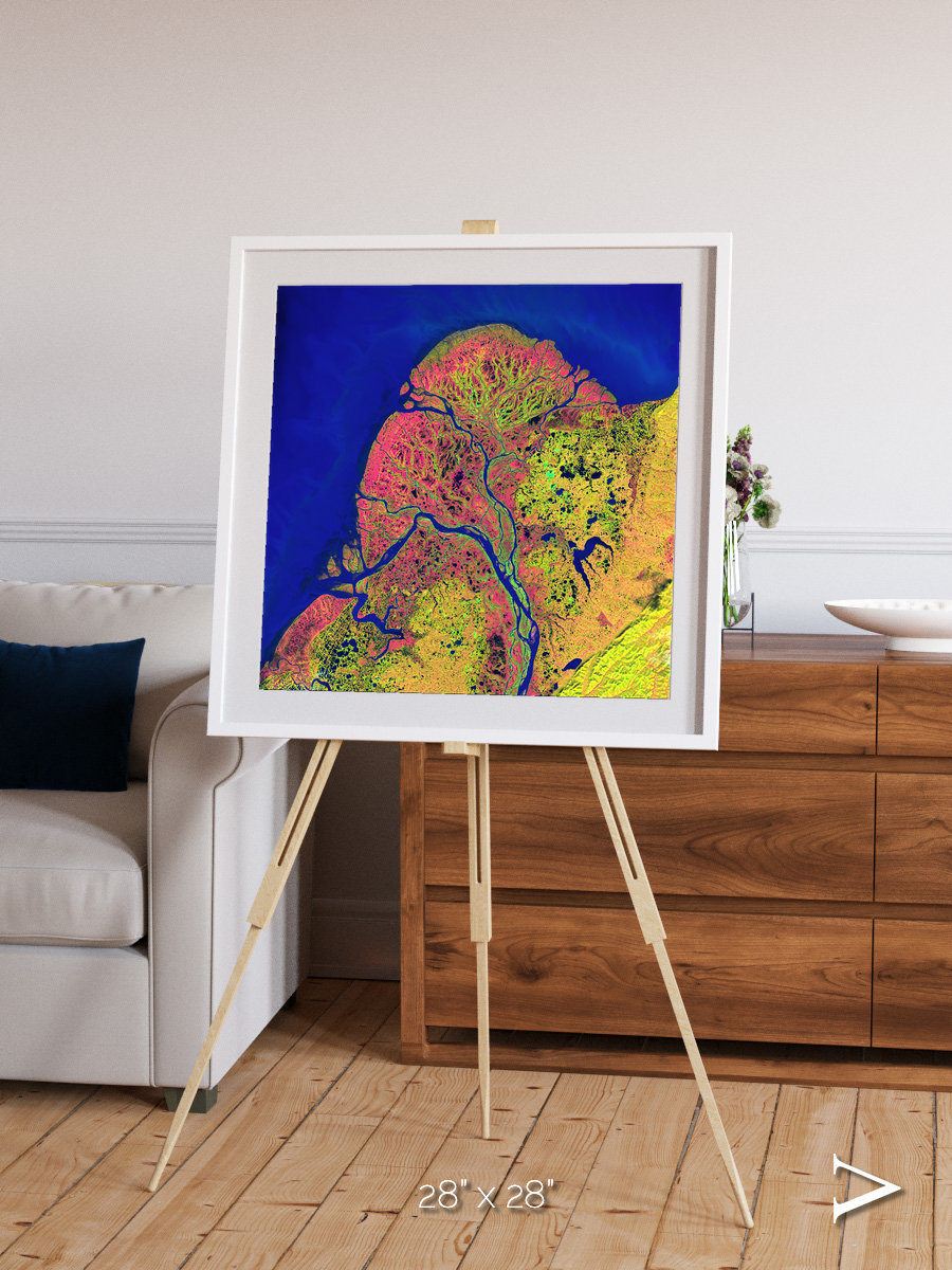 Delta Bloom, Yukon Delta Framed & Mounted Print