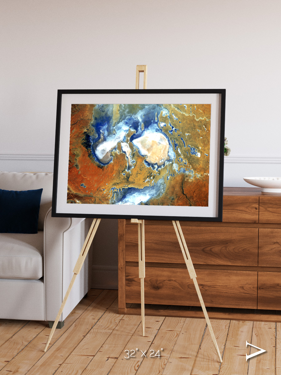 Ephemeral Mirror, Lake Eyre Framed & Mounted Print