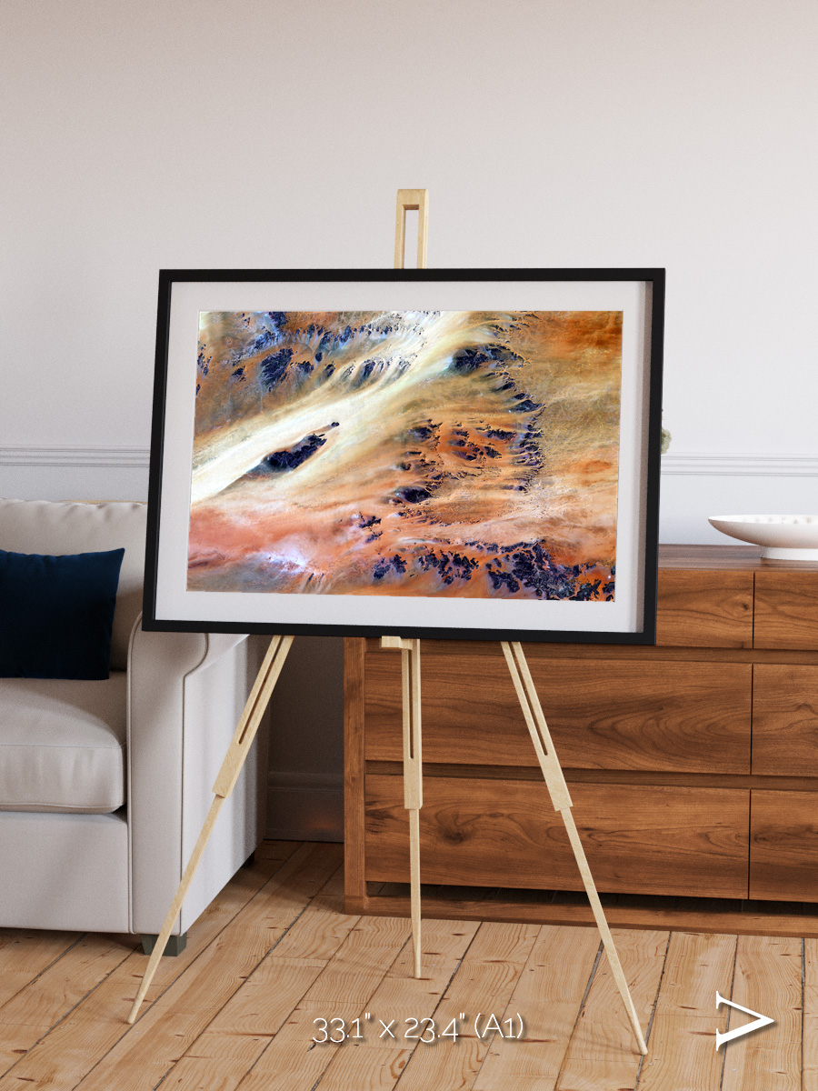 Shifting Dunes, Terkezi Oasis Framed & Mounted Print