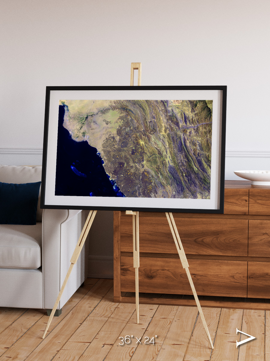 Fire Fields, Harrat Al Birk Framed & Mounted Print
