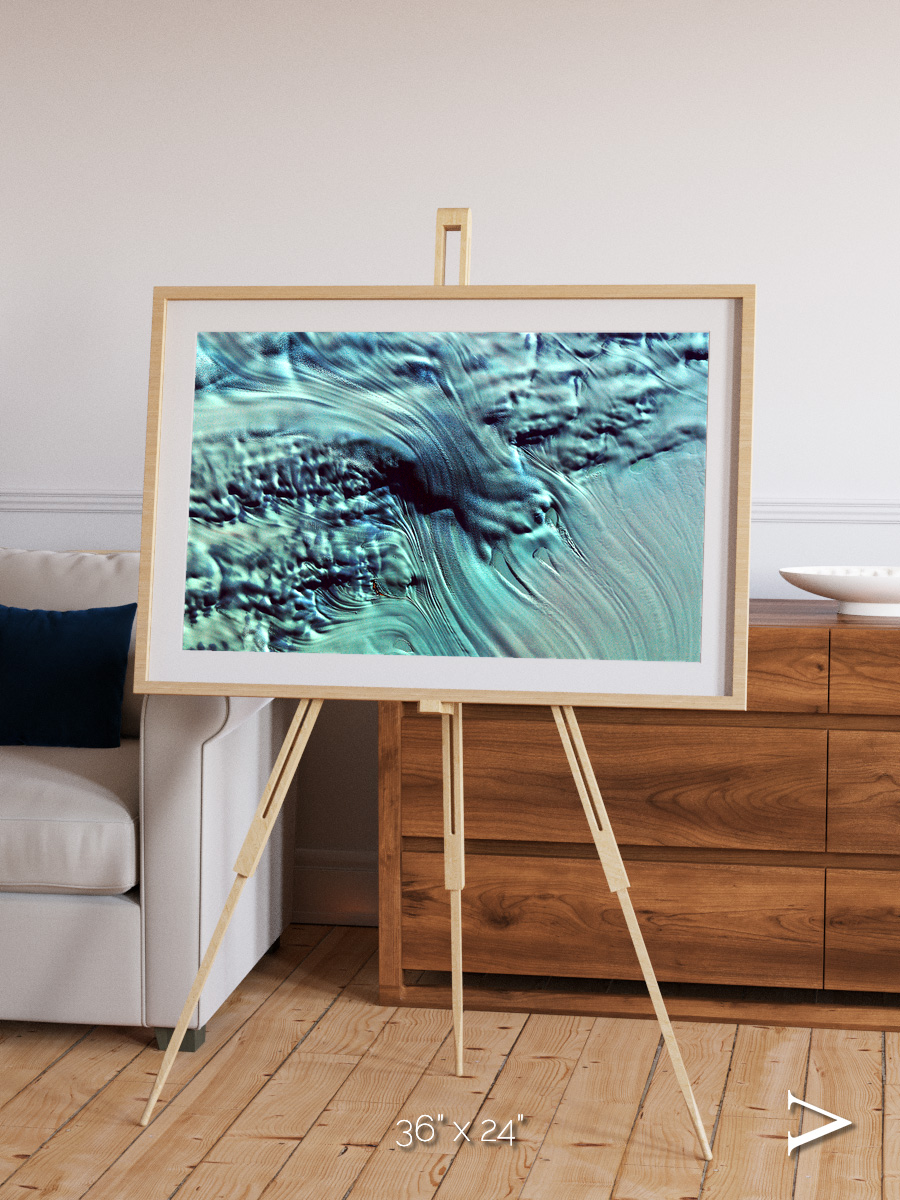 Ice River, Lambert Glacier Framed & Mounted Print