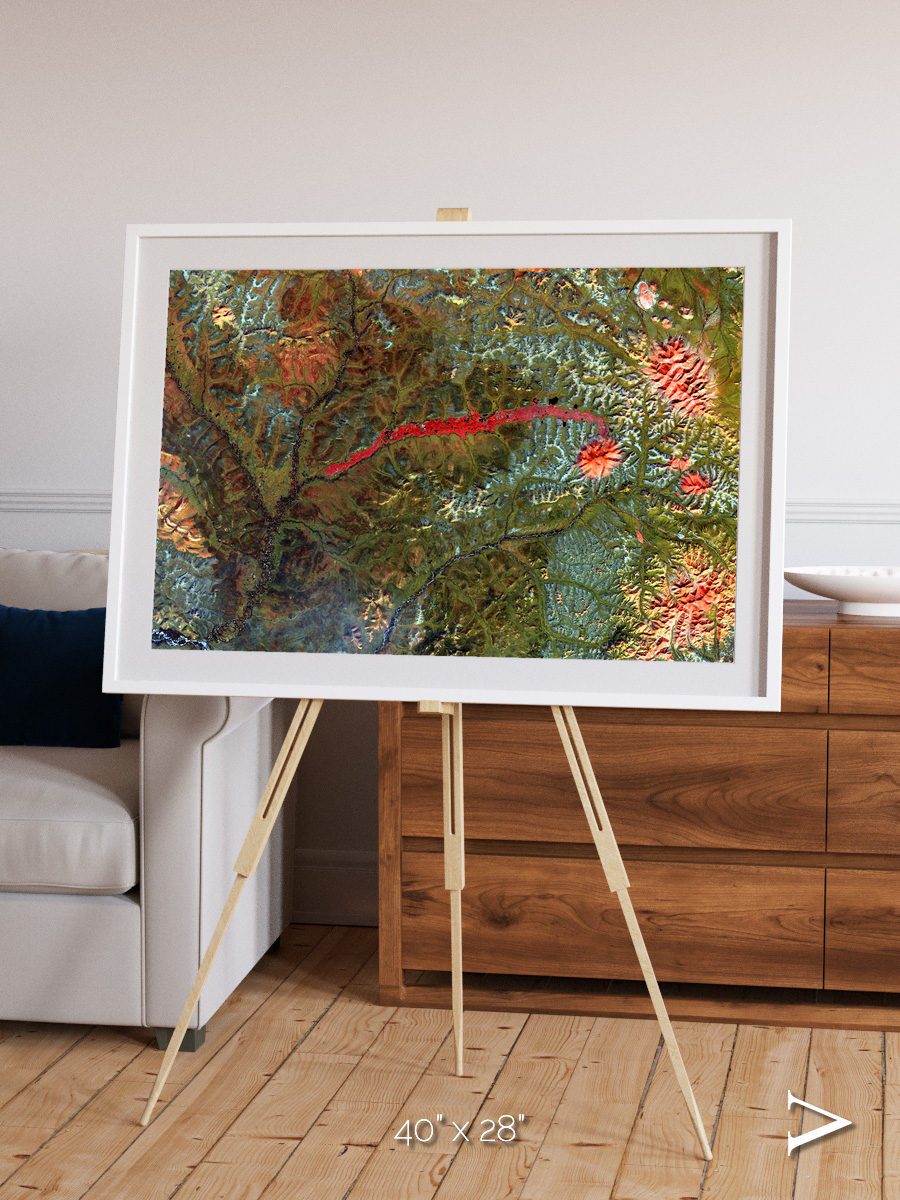 Ash and Stone, Anyuyskiy Volcano Framed & Mounted Print