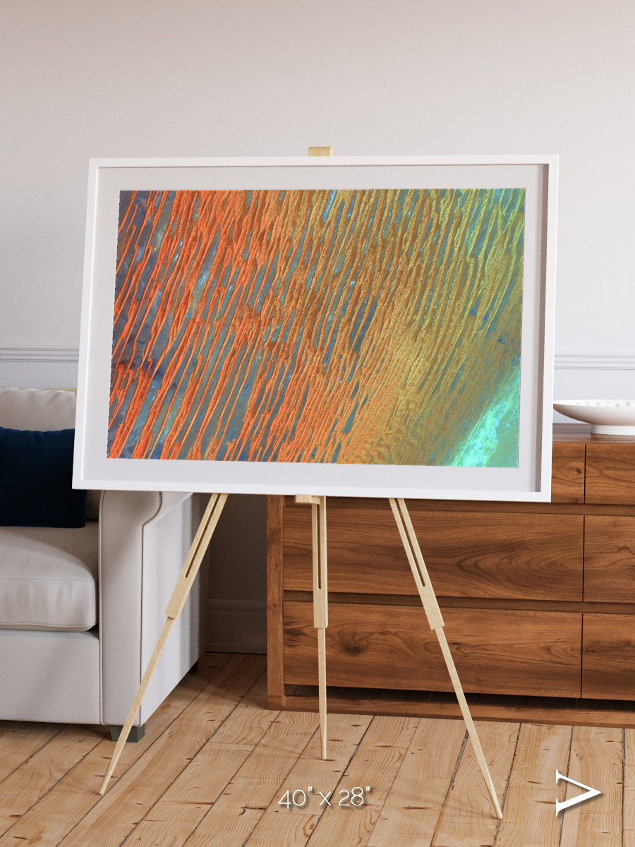 Windwritten Sands, Erg Chech Framed & Mounted Print