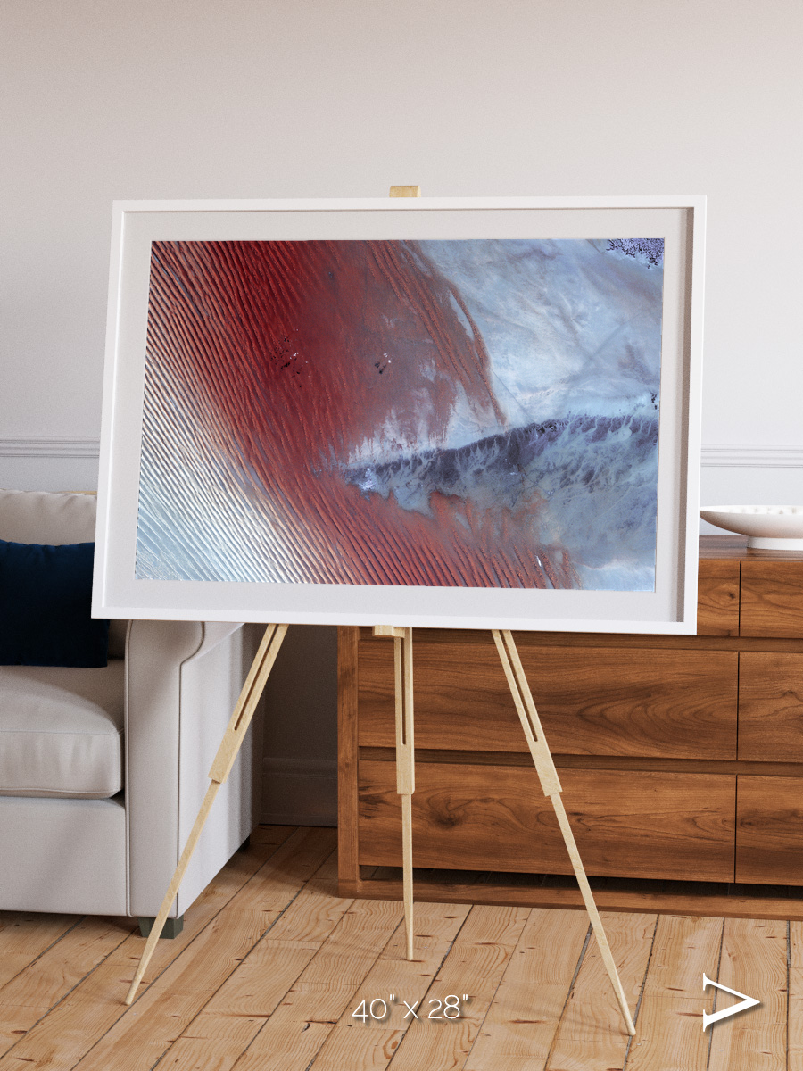 Wind Signatures, Empty Quarter Framed & Mounted Print