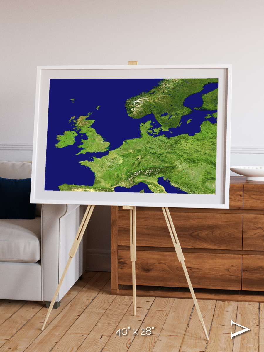 Arctic Outpost, Europe Framed & Mounted Print
