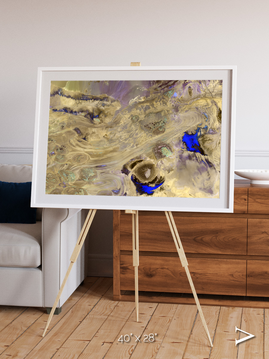 Salt Mirror, Great Salt Desert Framed & Mounted Print