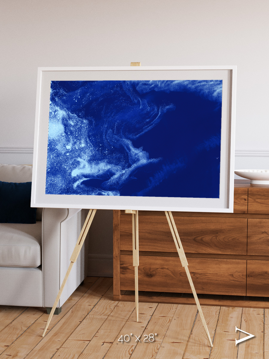 Wind Signatures, Ice Stars Framed & Mounted Print