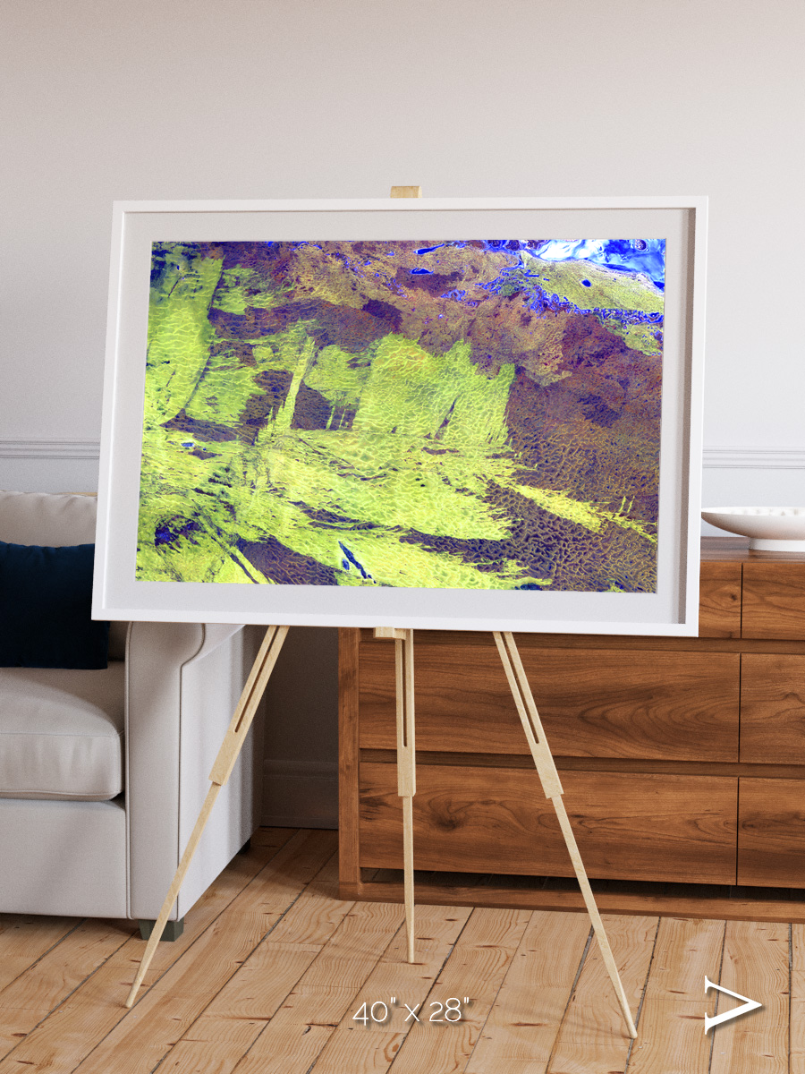 Lake Lines, Lake Amadeus Framed & Mounted Print
