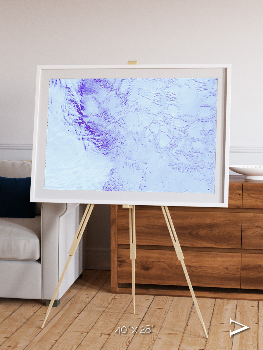 Ice River, Robinson Glacier Framed & Mounted Print