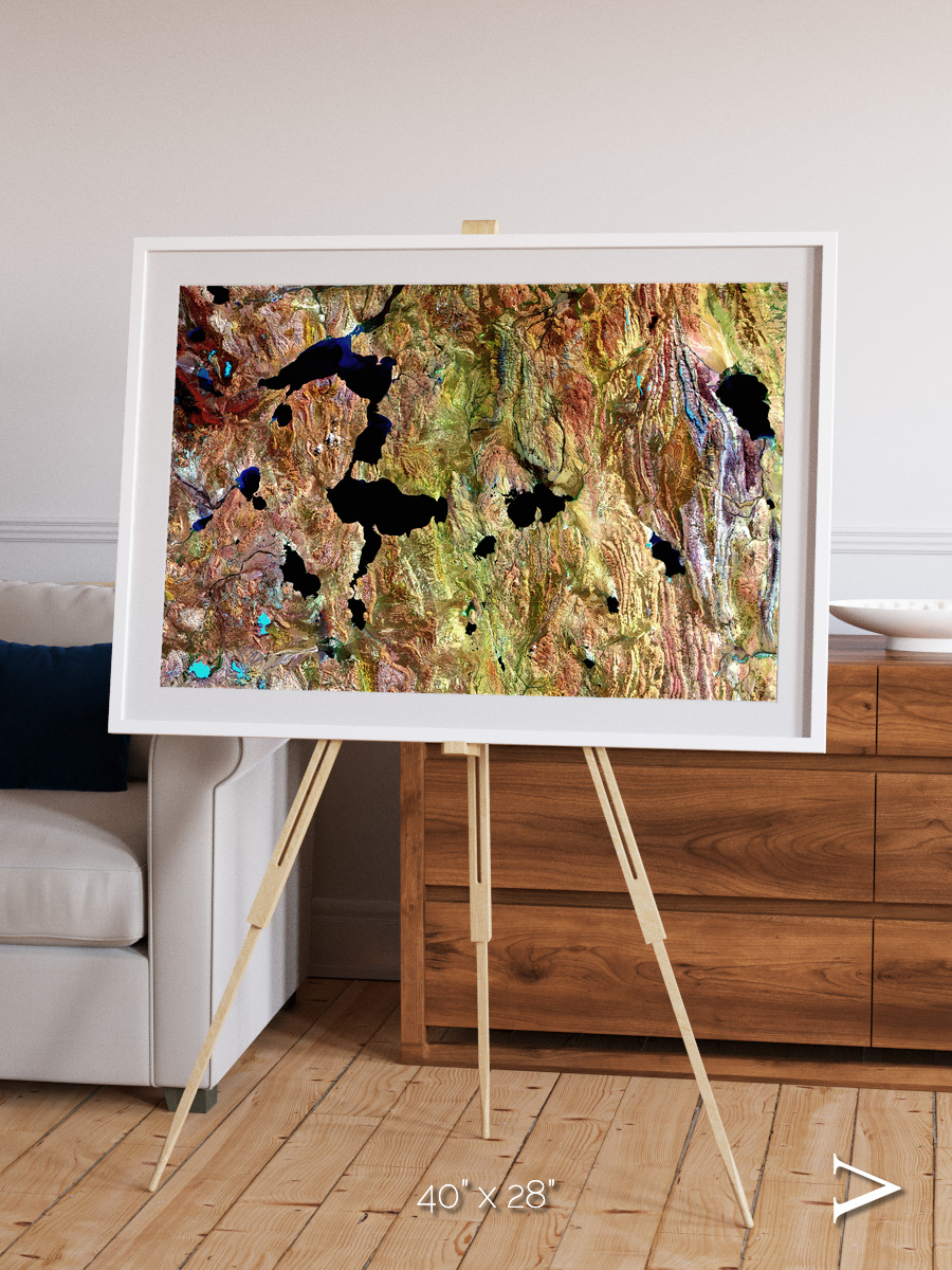 Above the Earth, Tibetan Plateau Framed & Mounted Print