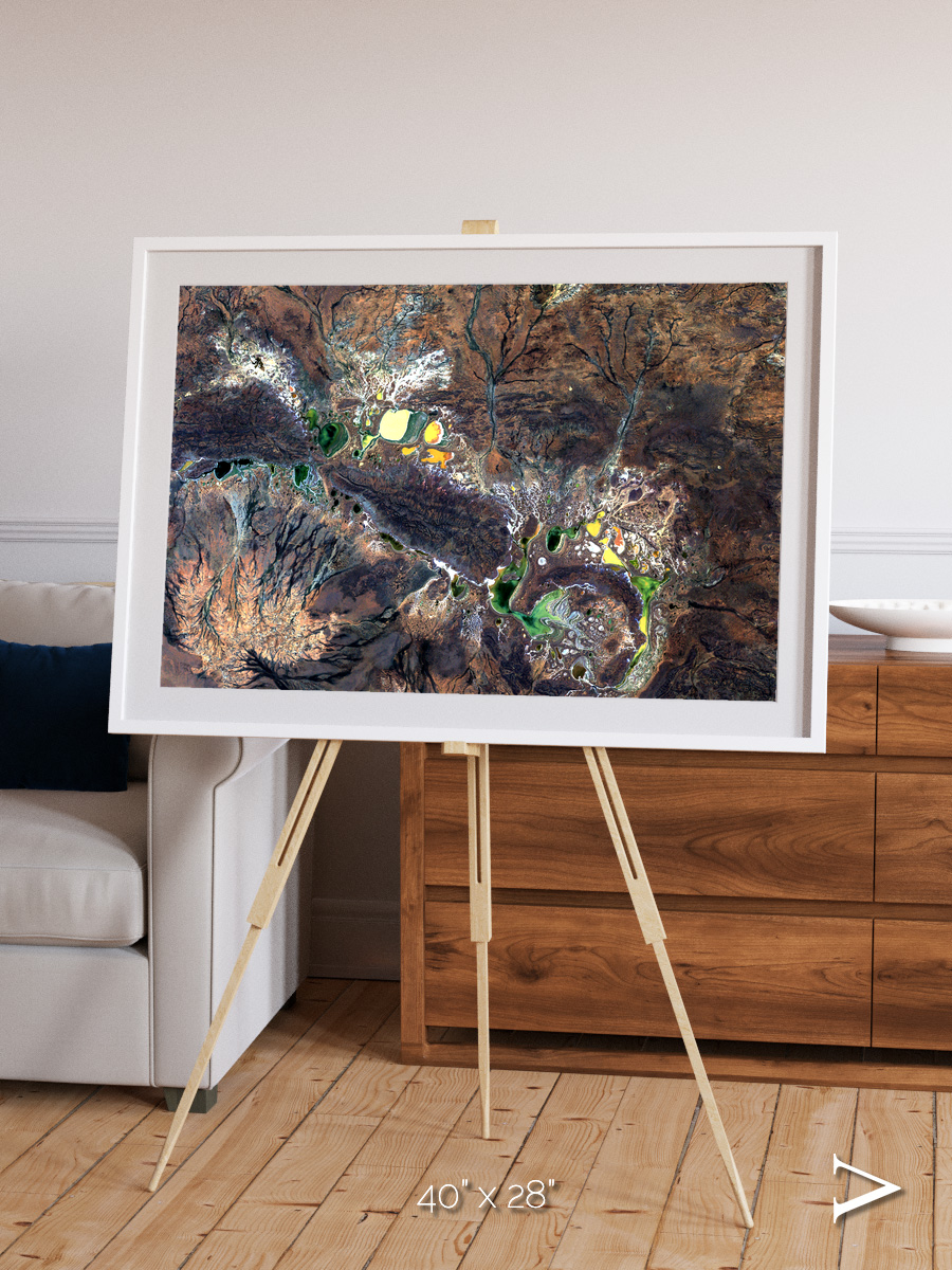 Ancient Impact, Shoemaker Crater Framed & Mounted Print