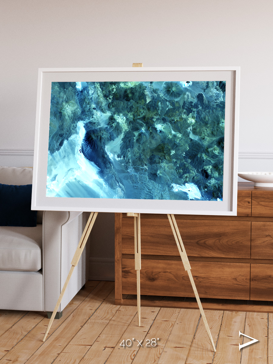 Heat Scars, Volcanoes Framed & Mounted Print