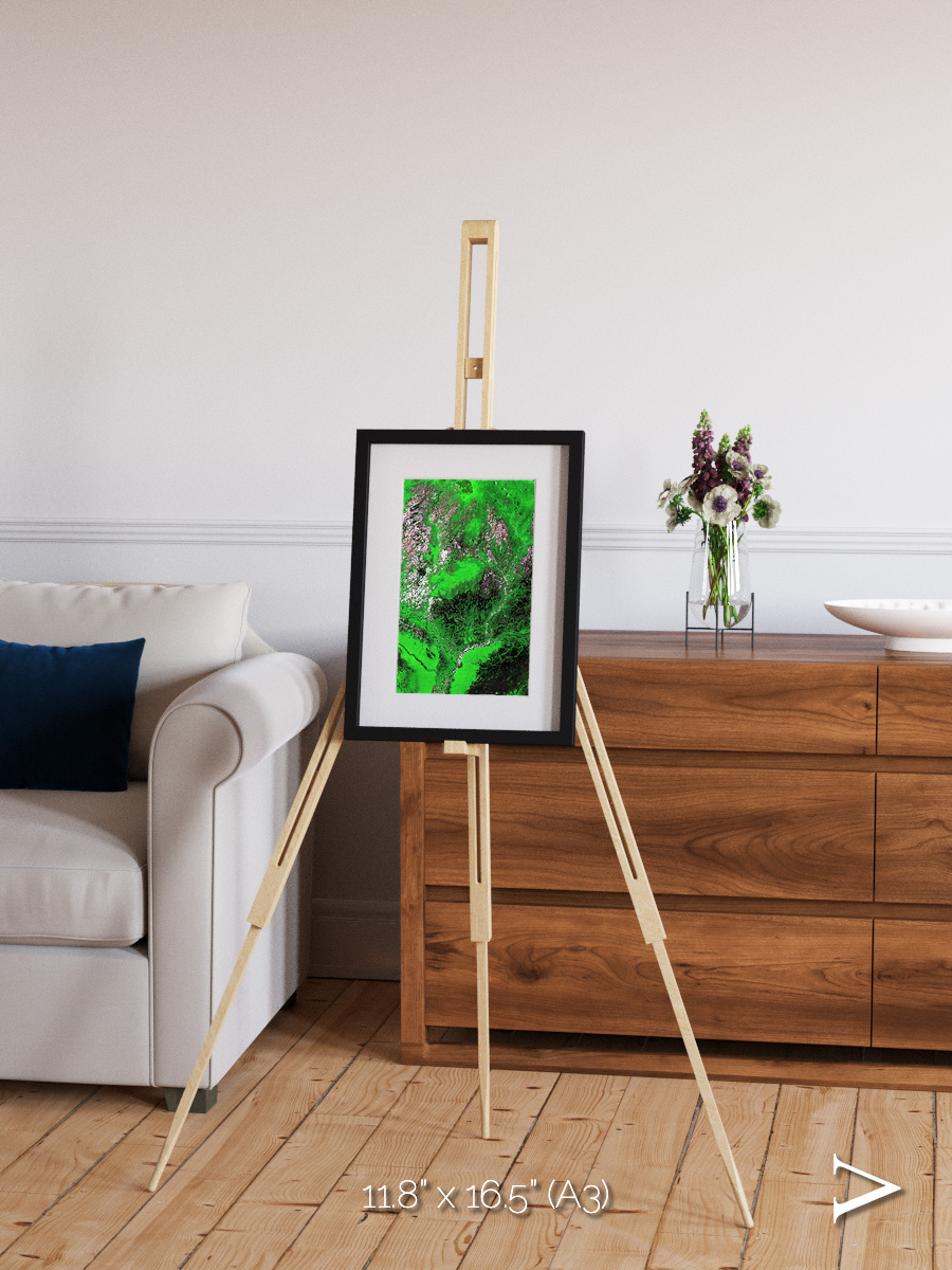 Ribbon River, Araca River Framed & Mounted Print