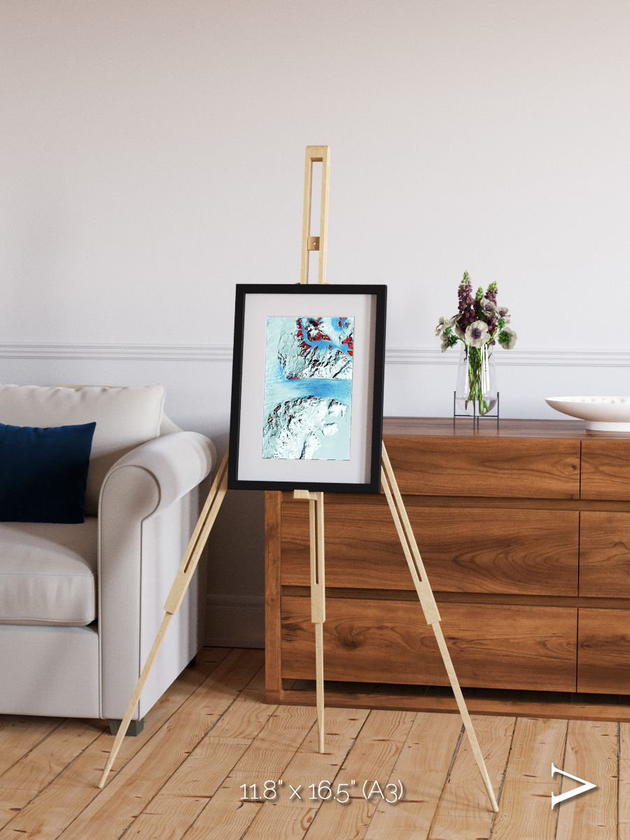 River of Ice, Byrd Glacier Framed & Mounted Print