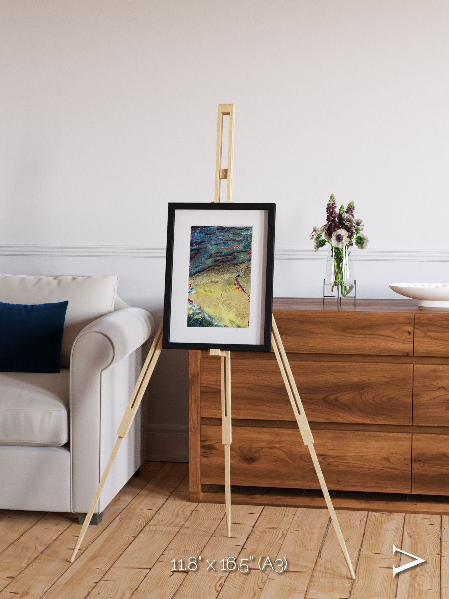 Crimson Veins, Atlas Mountains Framed & Mounted Print