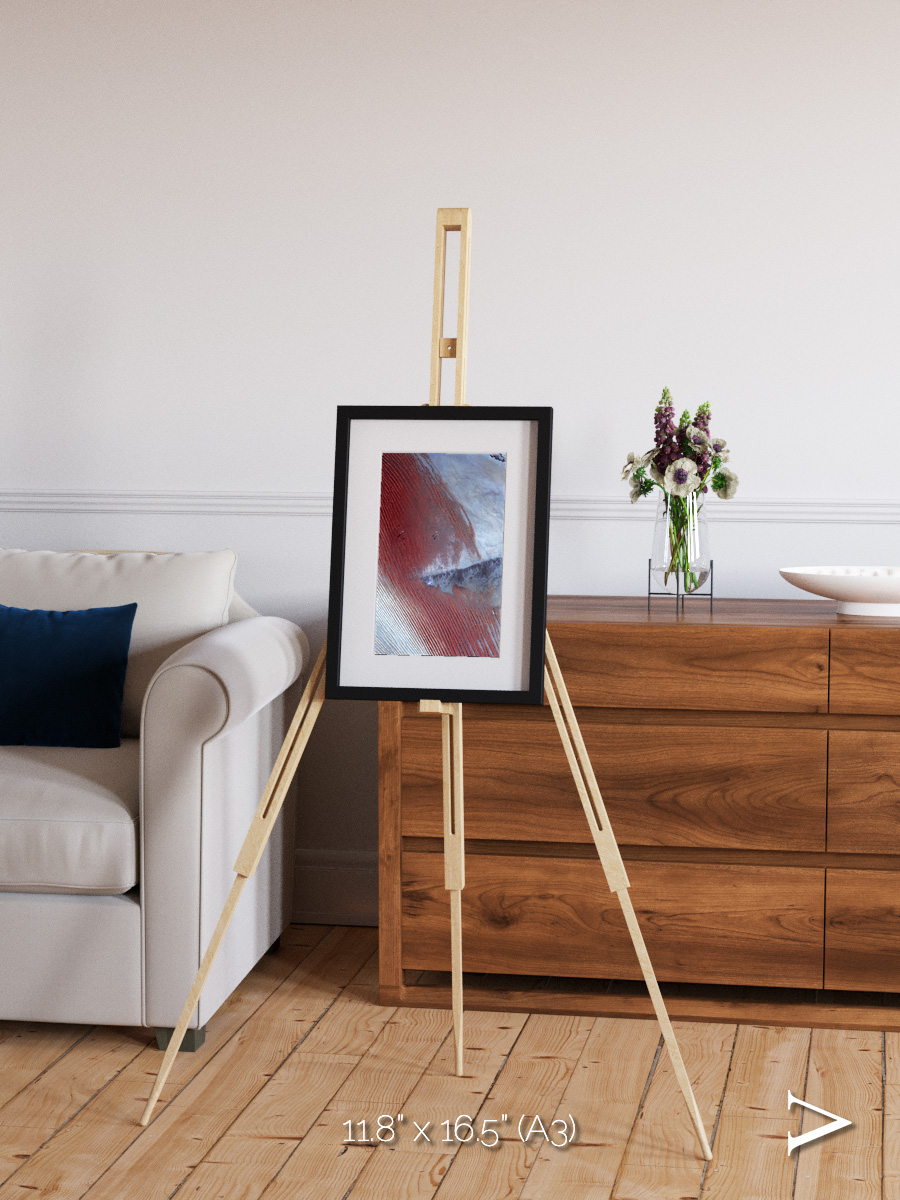 Wind Signatures, Empty Quarter Framed & Mounted Print