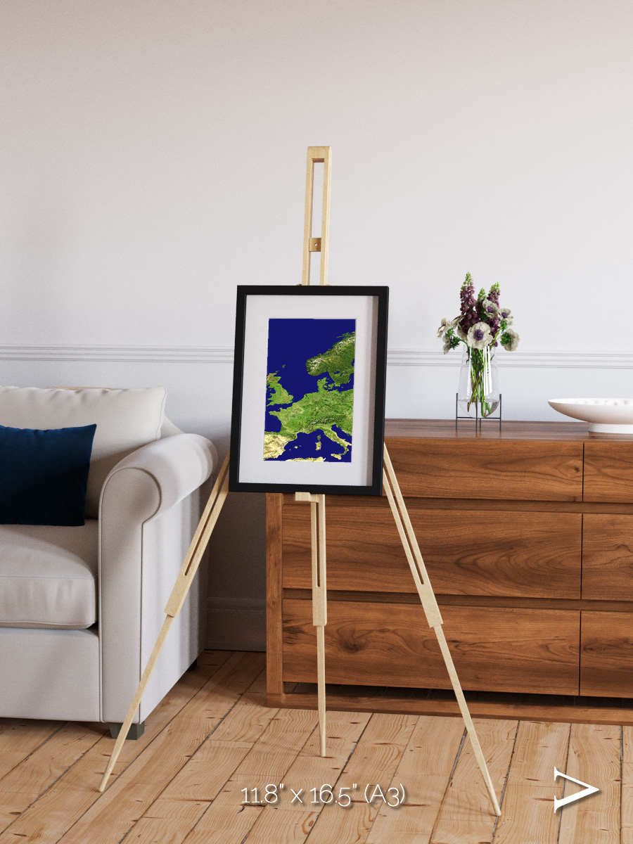 Arctic Outpost, Europe Framed & Mounted Print