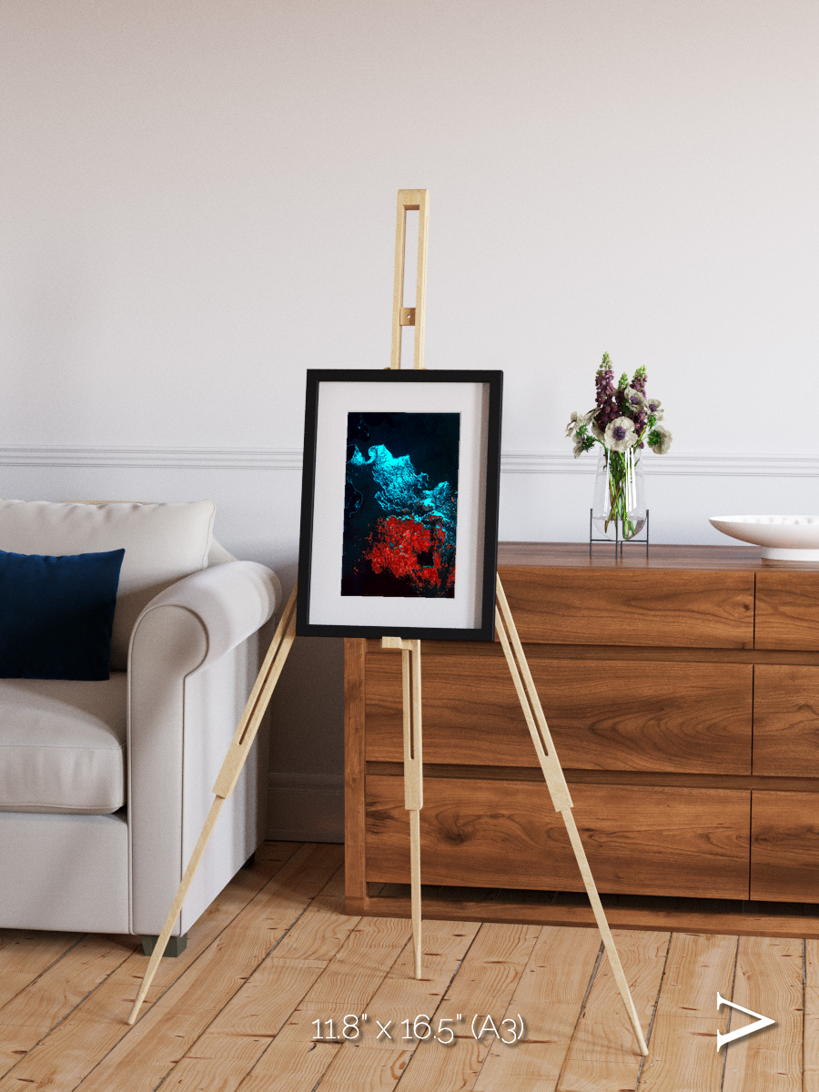 Island Sanctuary, Ghostly Grease Ice Framed & Mounted Print