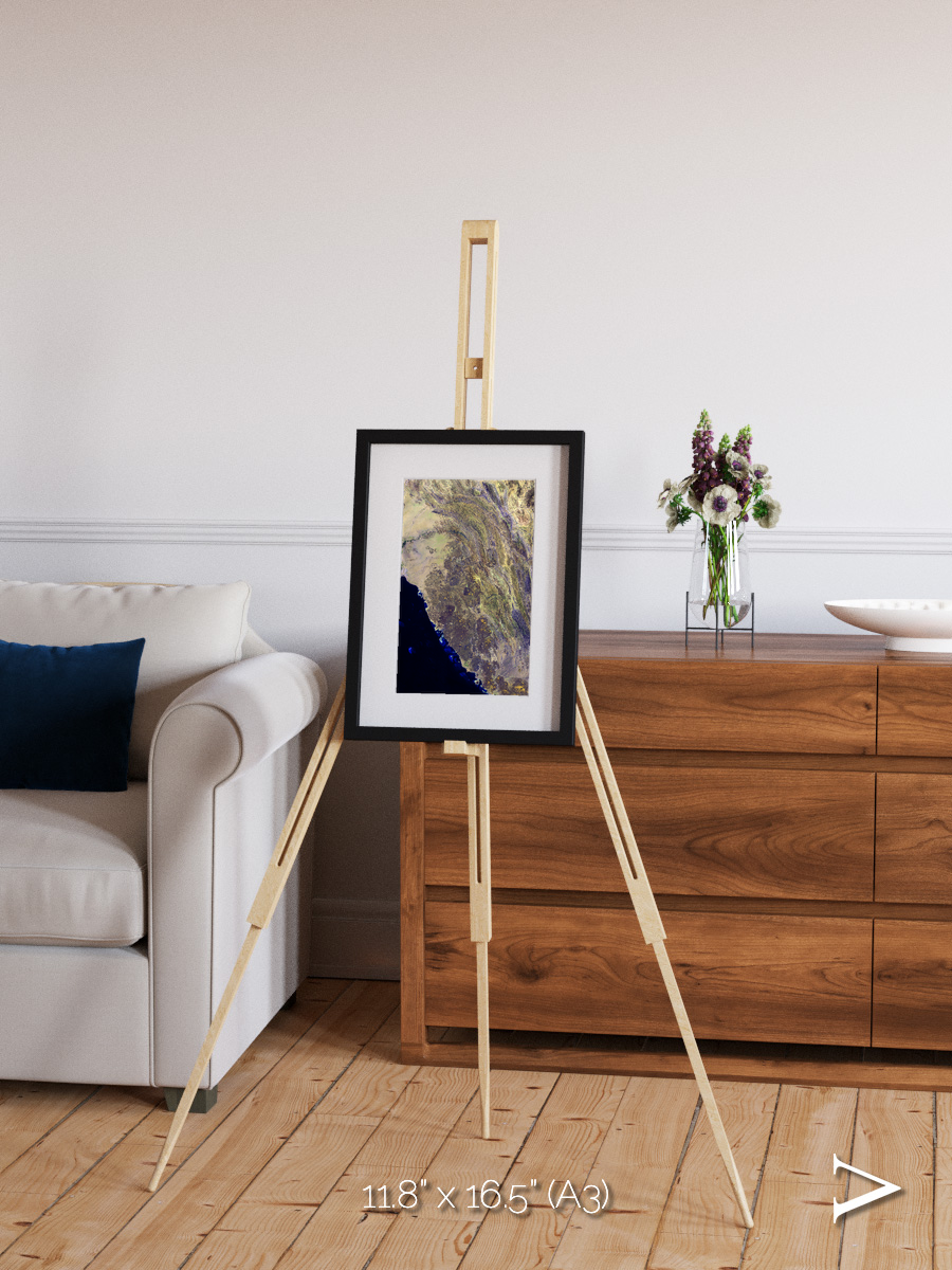 Fire Fields, Harrat Al Birk Framed & Mounted Print