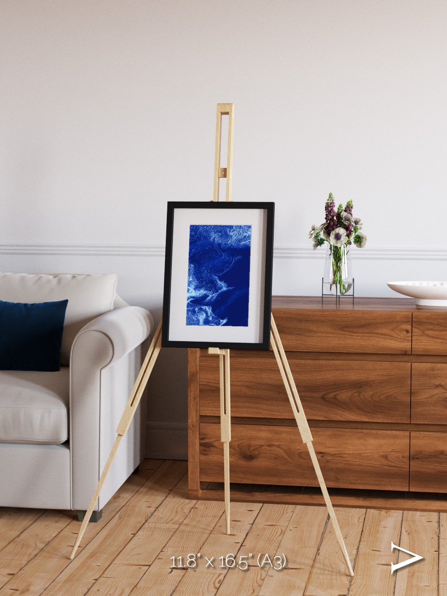 Wind Signatures, Ice Stars Framed & Mounted Print