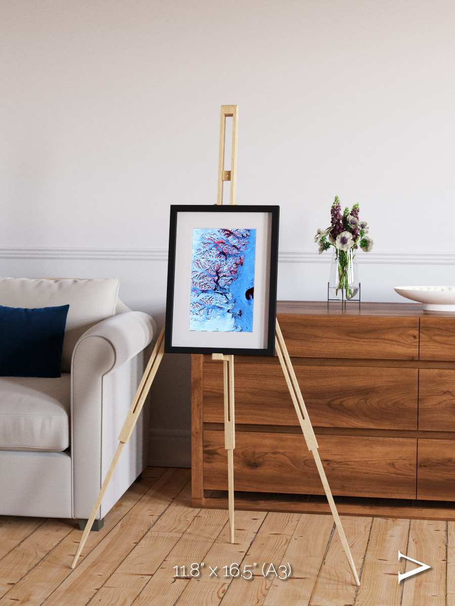 Polar Flow, Ice Waves Framed & Mounted Print