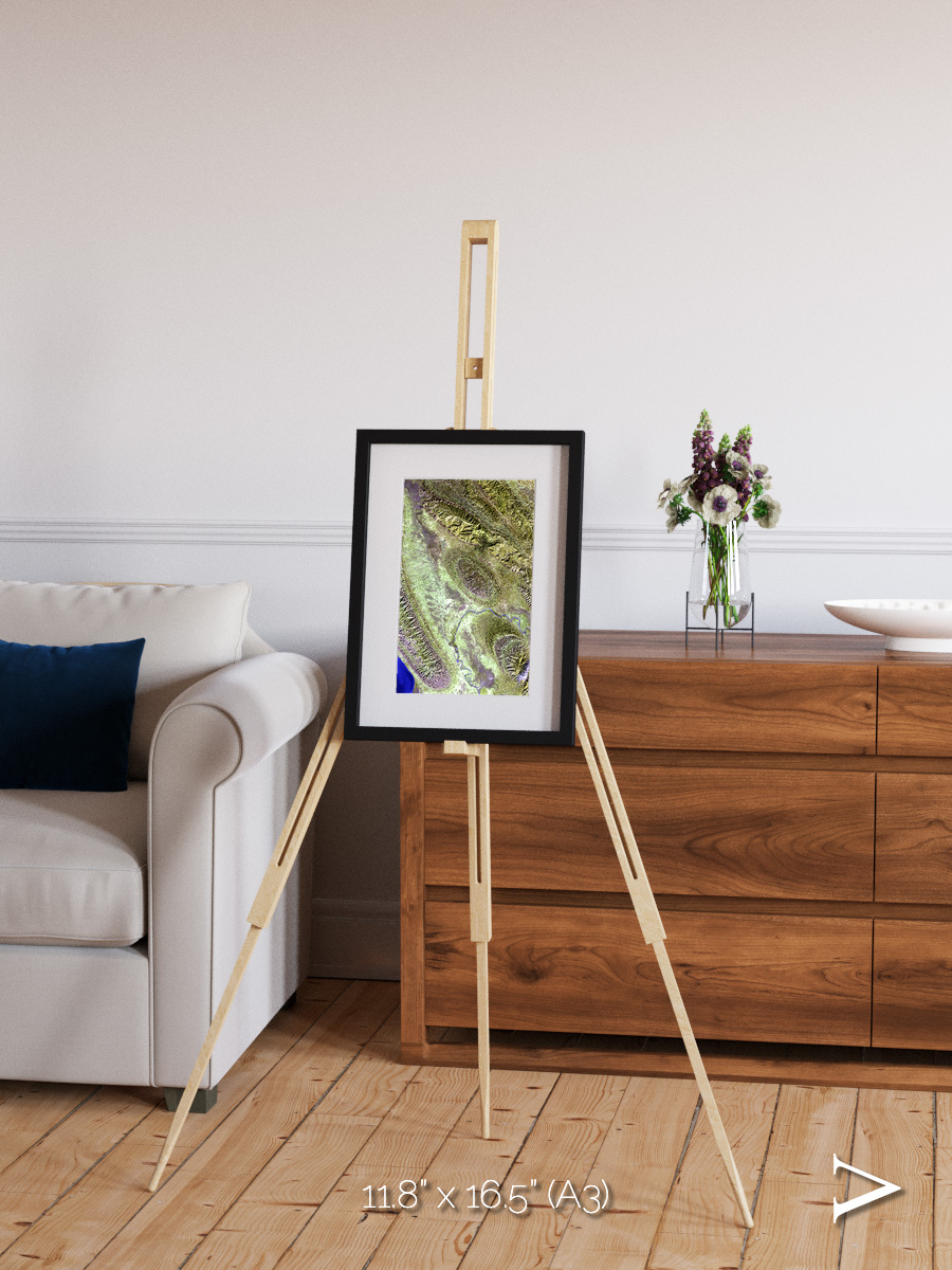 Channel Lines, Konari Iran Framed & Mounted Print