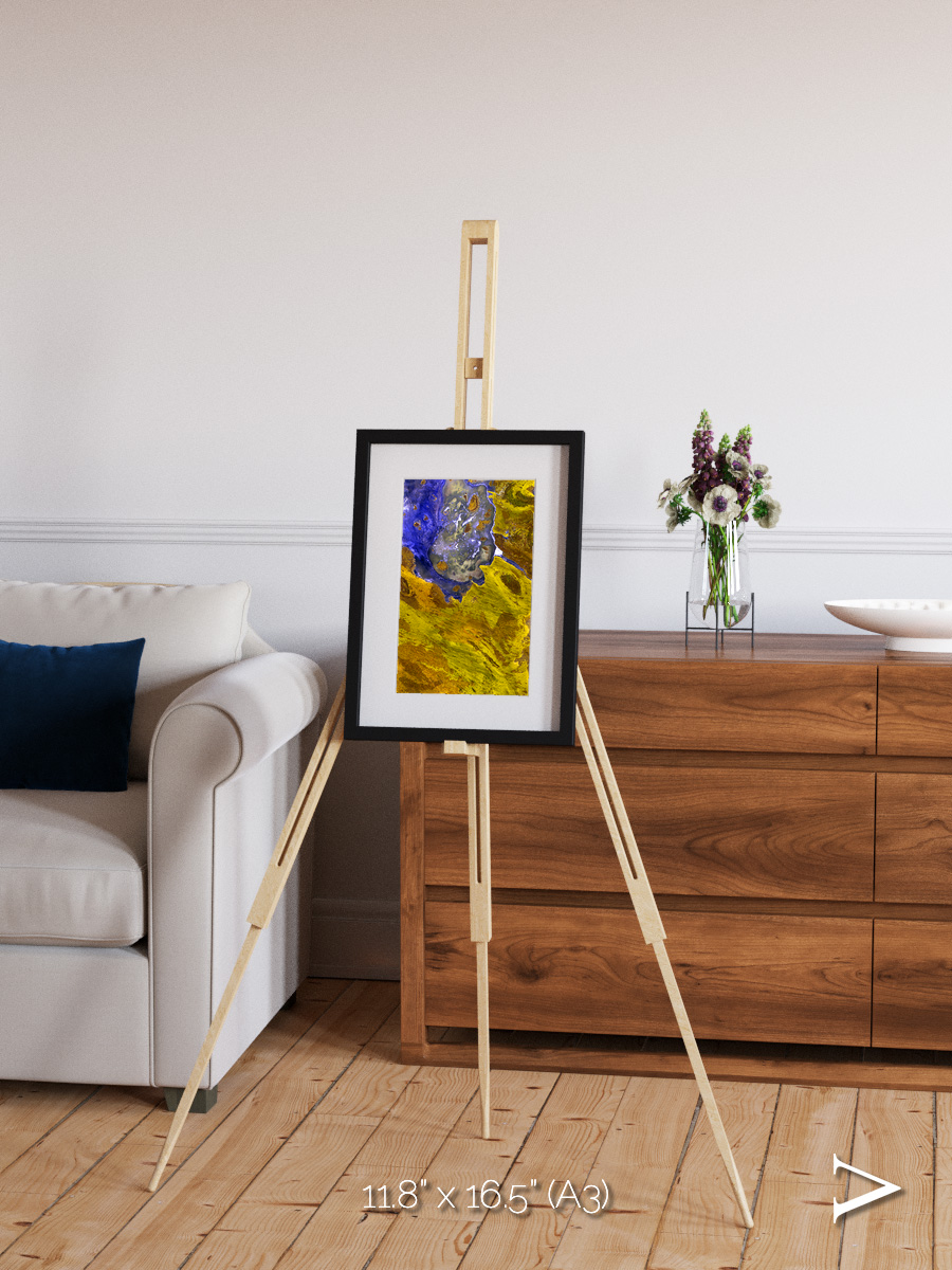 Saline Patterns, Lake Disappointment Framed & Mounted Print