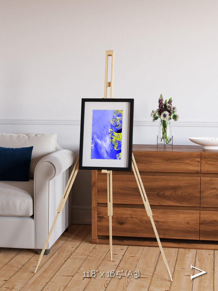 Islands in Snow, High Arctic Framed & Mounted Print