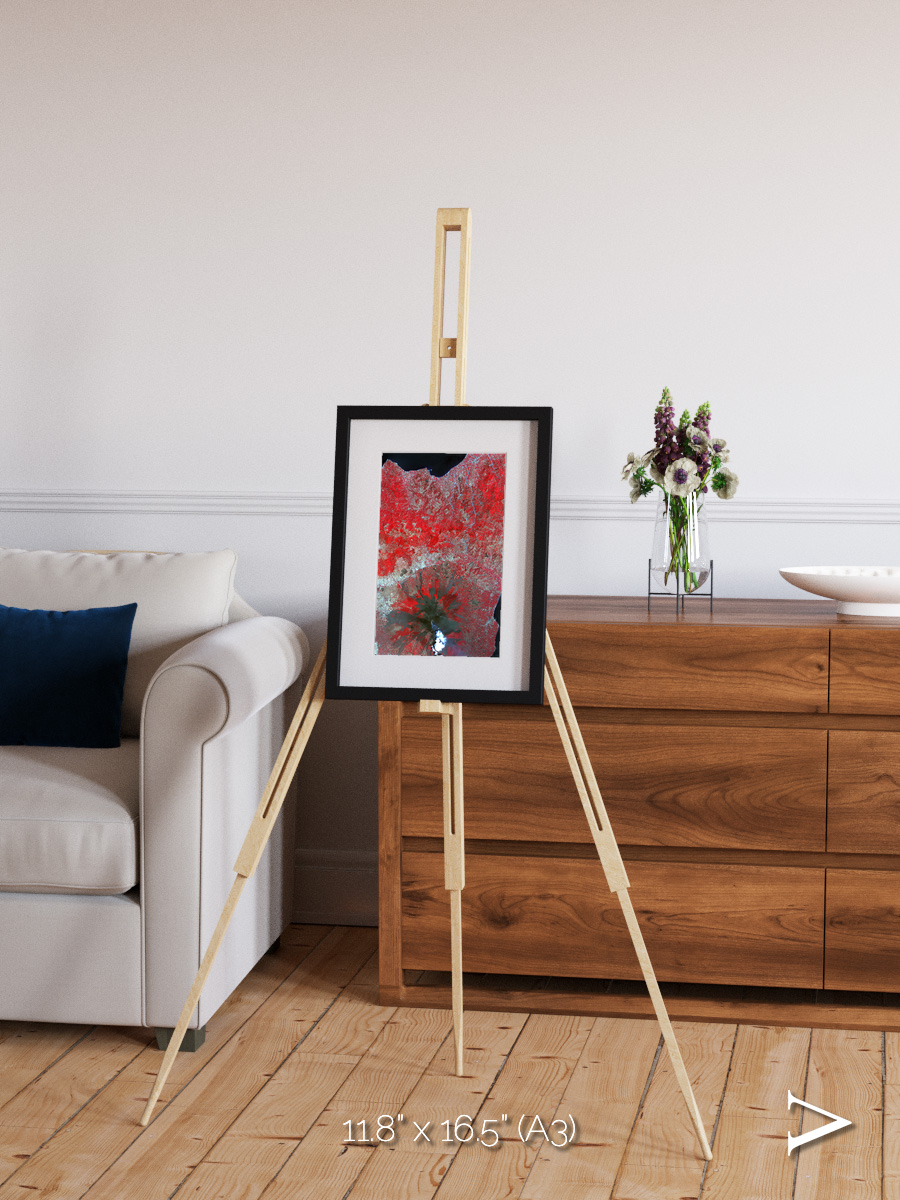 Painted Archipelago, Mt Etna Framed & Mounted Print