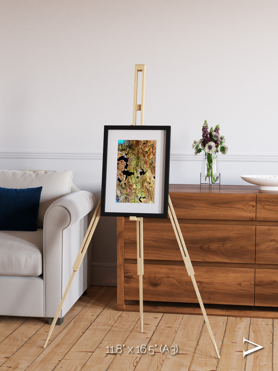 Above the Earth, Tibetan Plateau Framed & Mounted Print
