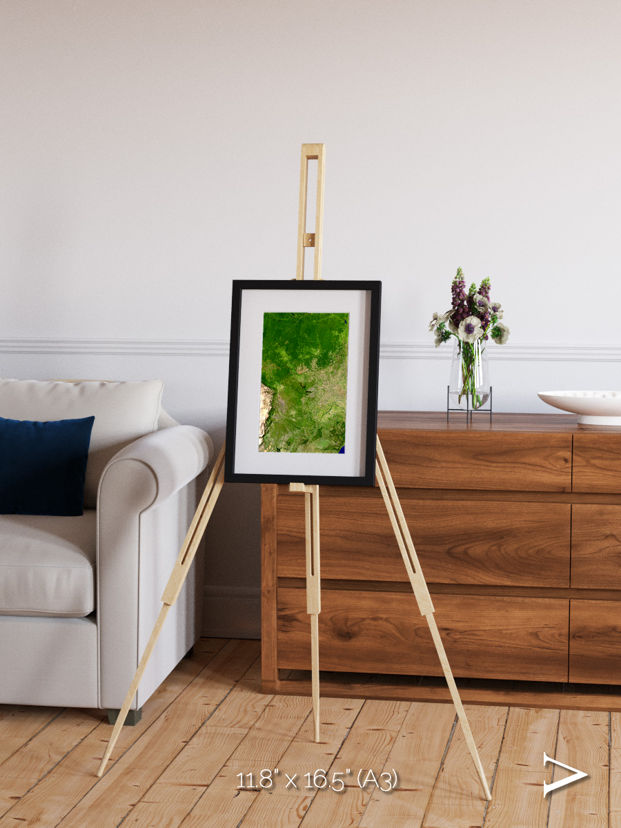 Ribbon River, South America Framed & Mounted Print