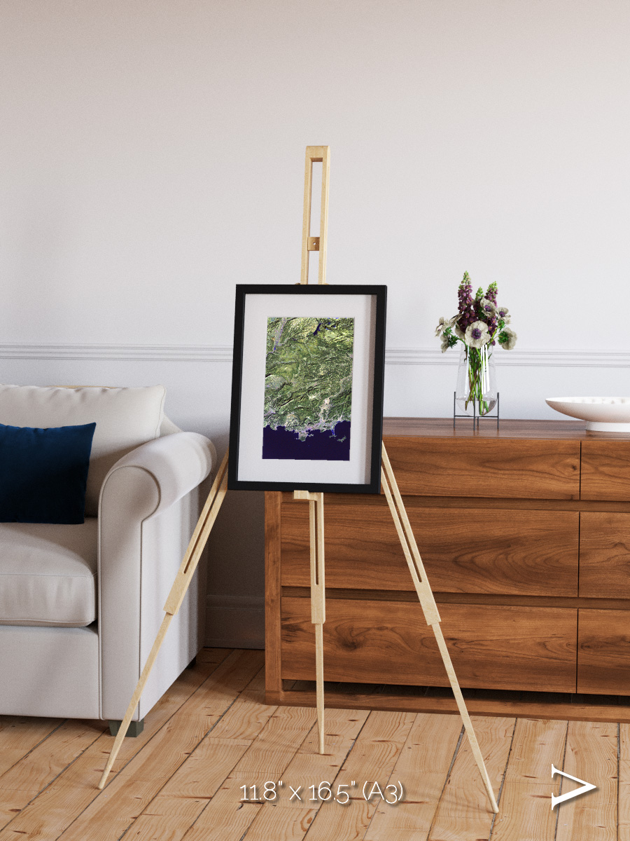 Bay and Shore, Southern Coast of France Framed & Mounted Print