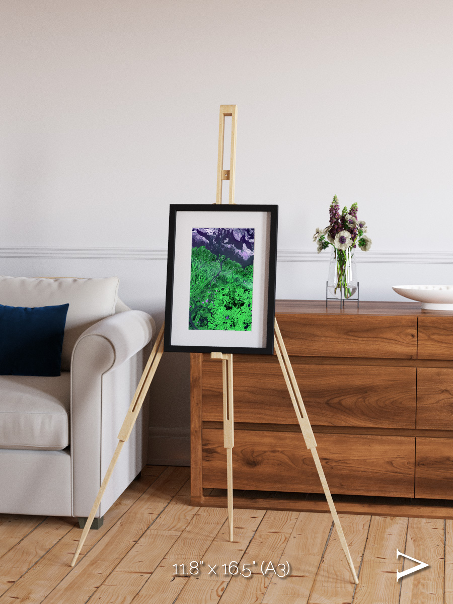 Polar Flow, Yukon Delta Framed & Mounted Print