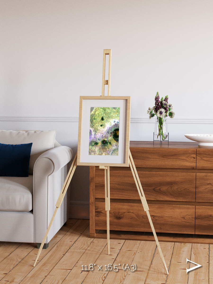 Folded Ridges, Kilimanjaro Framed & Mounted Print
