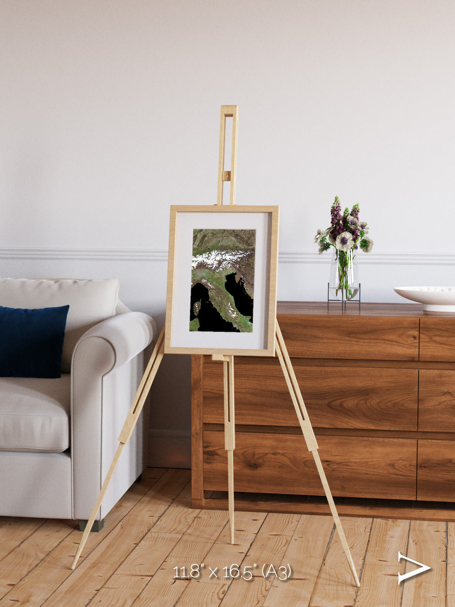Tidal Patterns, Mediterranean Sea Framed & Mounted Print