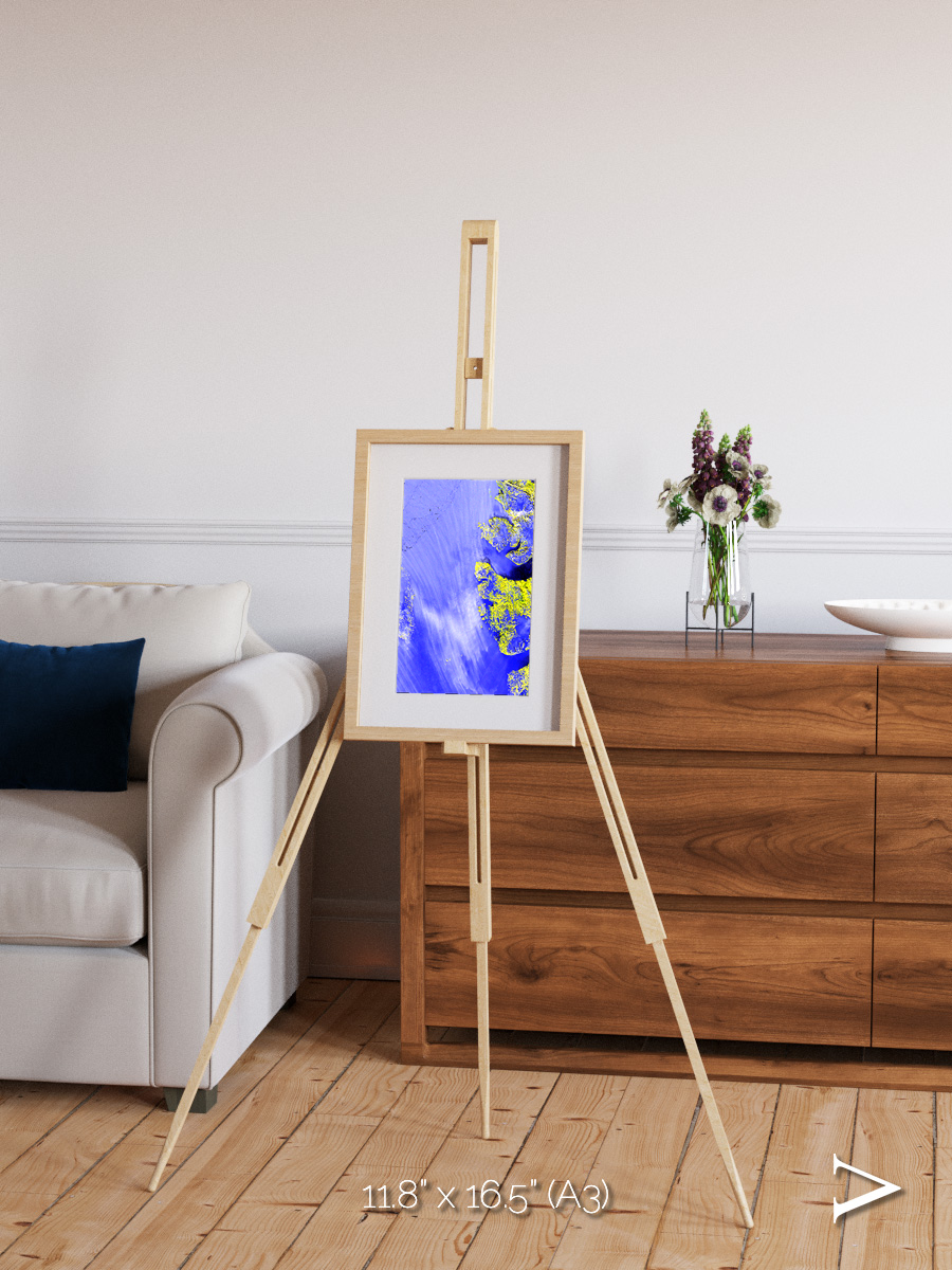 Islands in Snow, High Arctic Framed & Mounted Print