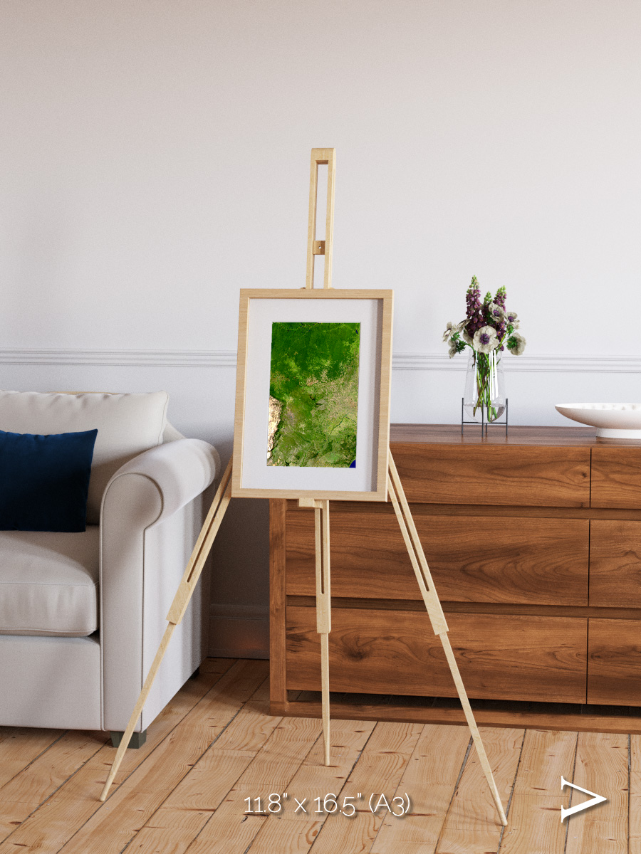 Ribbon River, South America Framed & Mounted Print