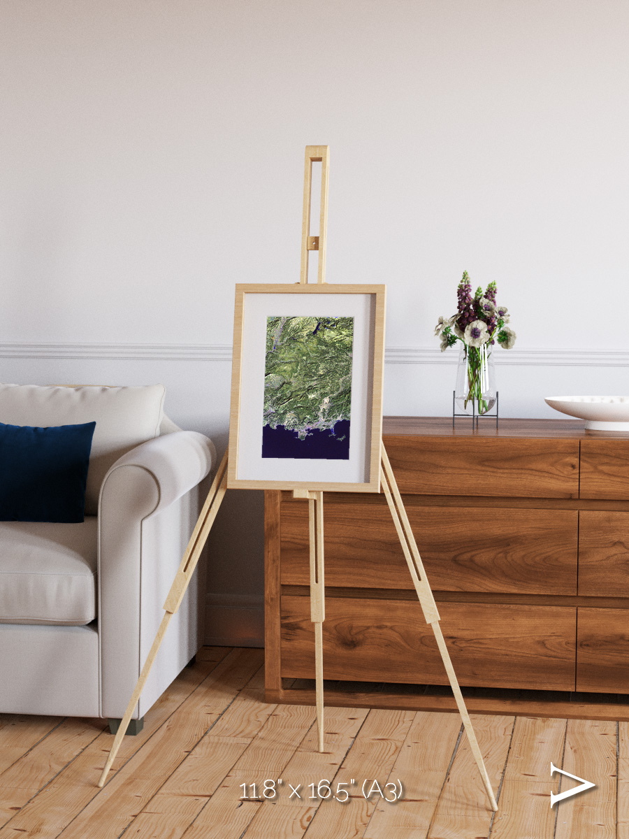 Bay and Shore, Southern Coast of France Framed & Mounted Print