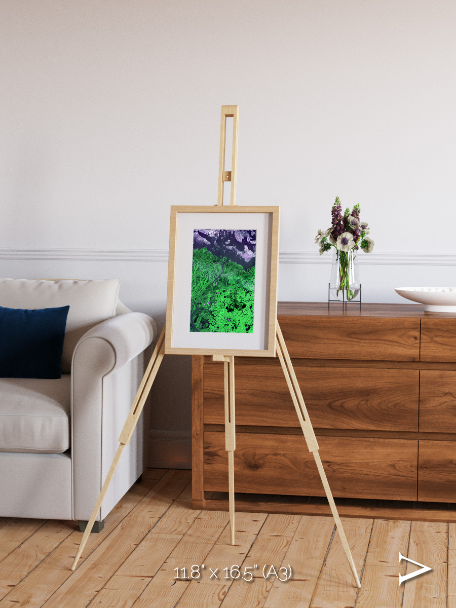 Polar Flow, Yukon Delta Framed & Mounted Print