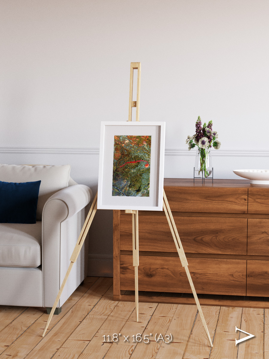 Ash and Stone, Anyuyskiy Volcano Framed & Mounted Print