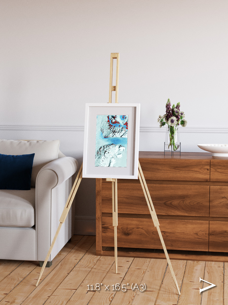 River of Ice, Byrd Glacier Framed & Mounted Print