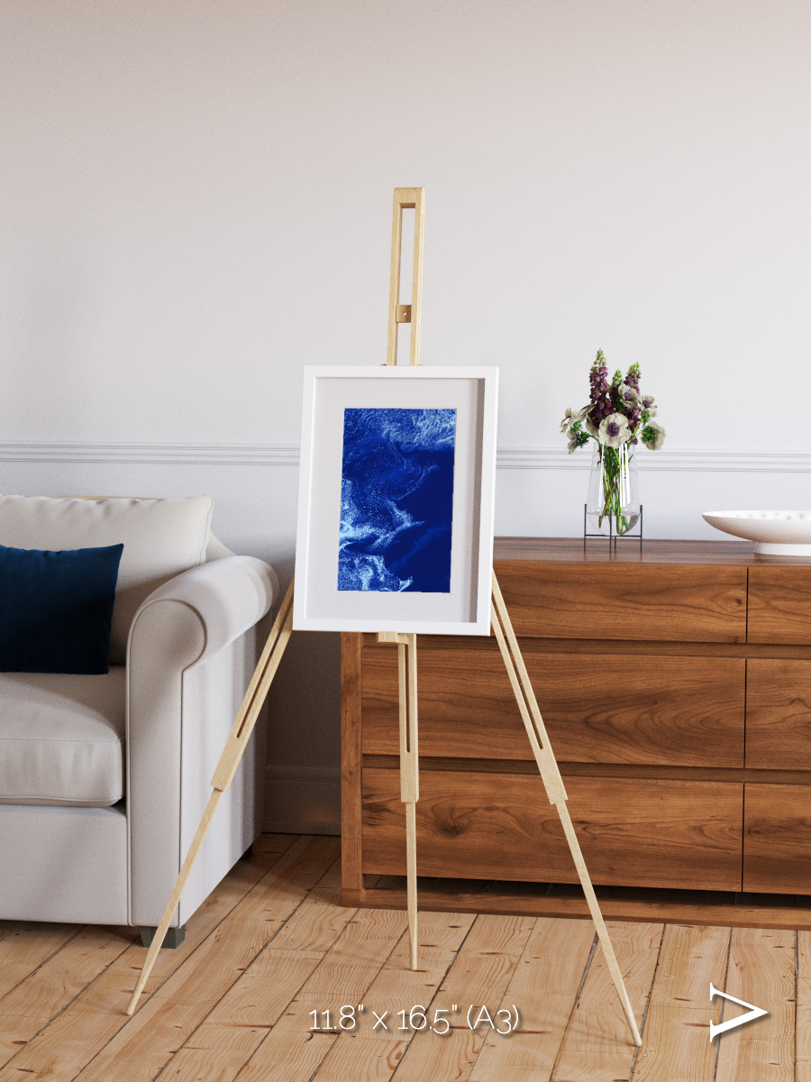 Wind Signatures, Ice Stars Framed & Mounted Print