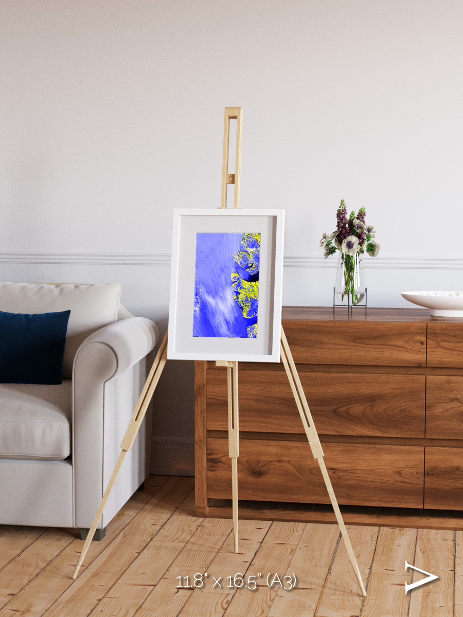 Islands in Snow, High Arctic Framed & Mounted Print