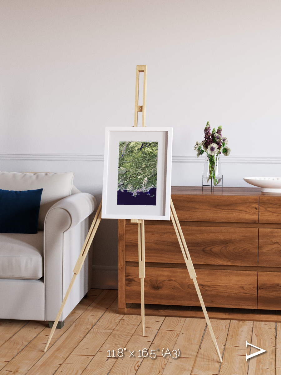 Bay and Shore, Southern Coast of France Framed & Mounted Print