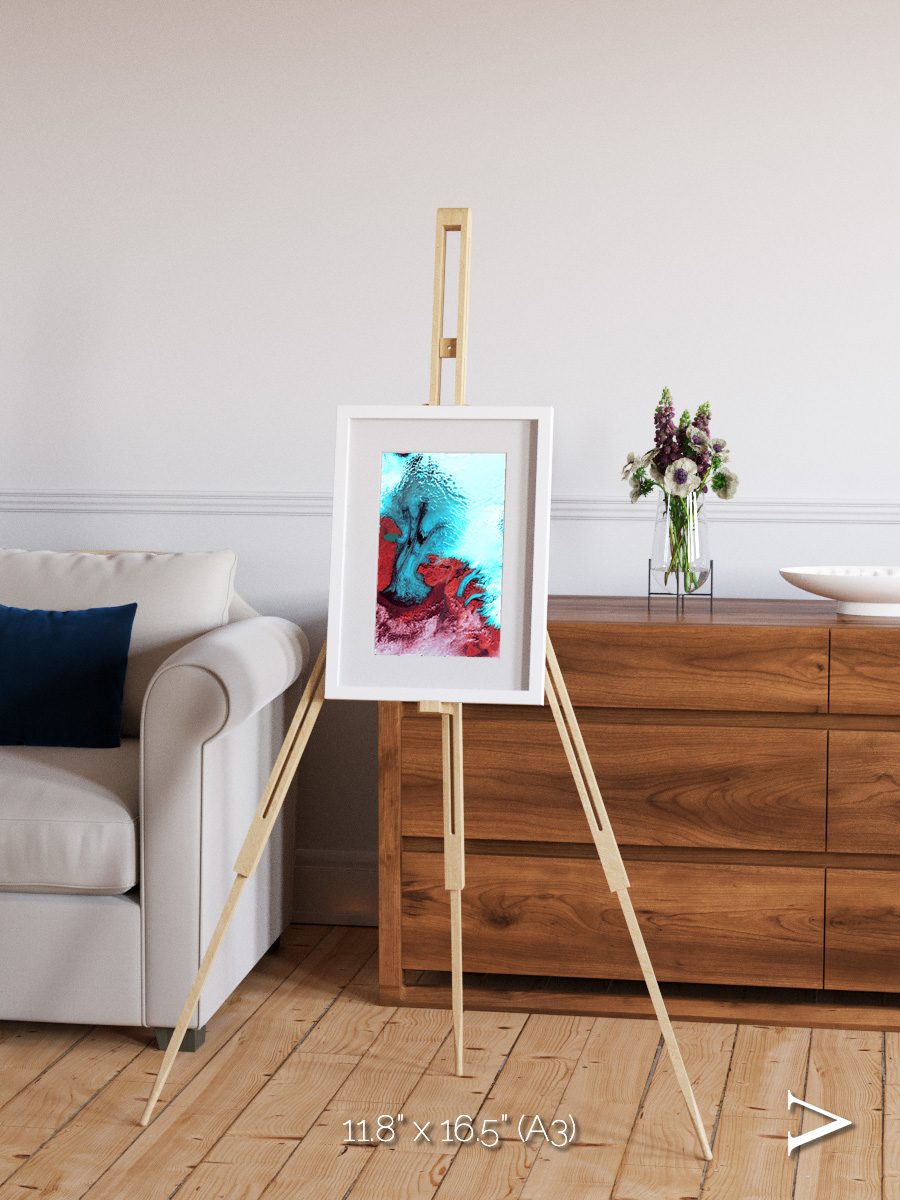 Polar Flow, Vatnajokull Glacier Ice Cap Framed & Mounted Print