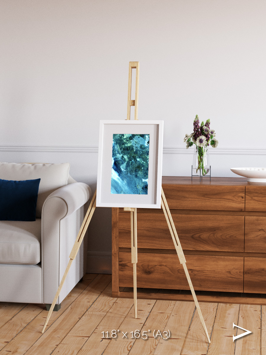Heat Scars, Volcanoes Framed & Mounted Print