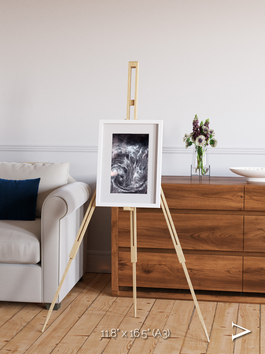 Wind Signatures, Whirlpool in the Air Framed & Mounted Print