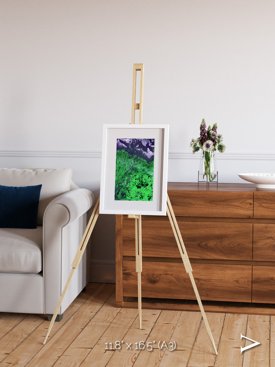 Polar Flow, Yukon Delta Framed & Mounted Print