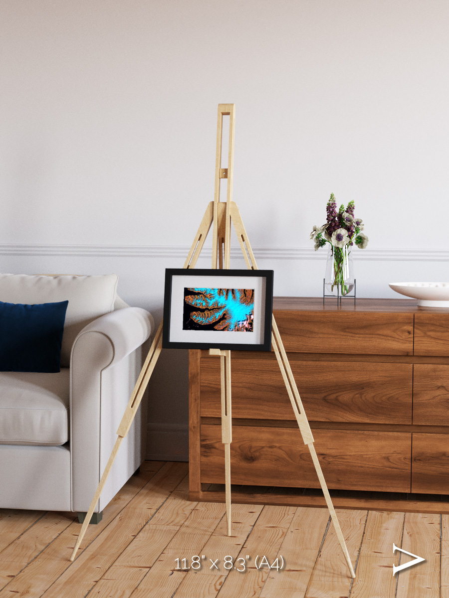 Frozen Currents, West Fjords Framed & Mounted Print