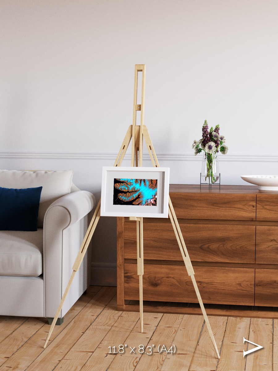 Frozen Currents, West Fjords Framed & Mounted Print